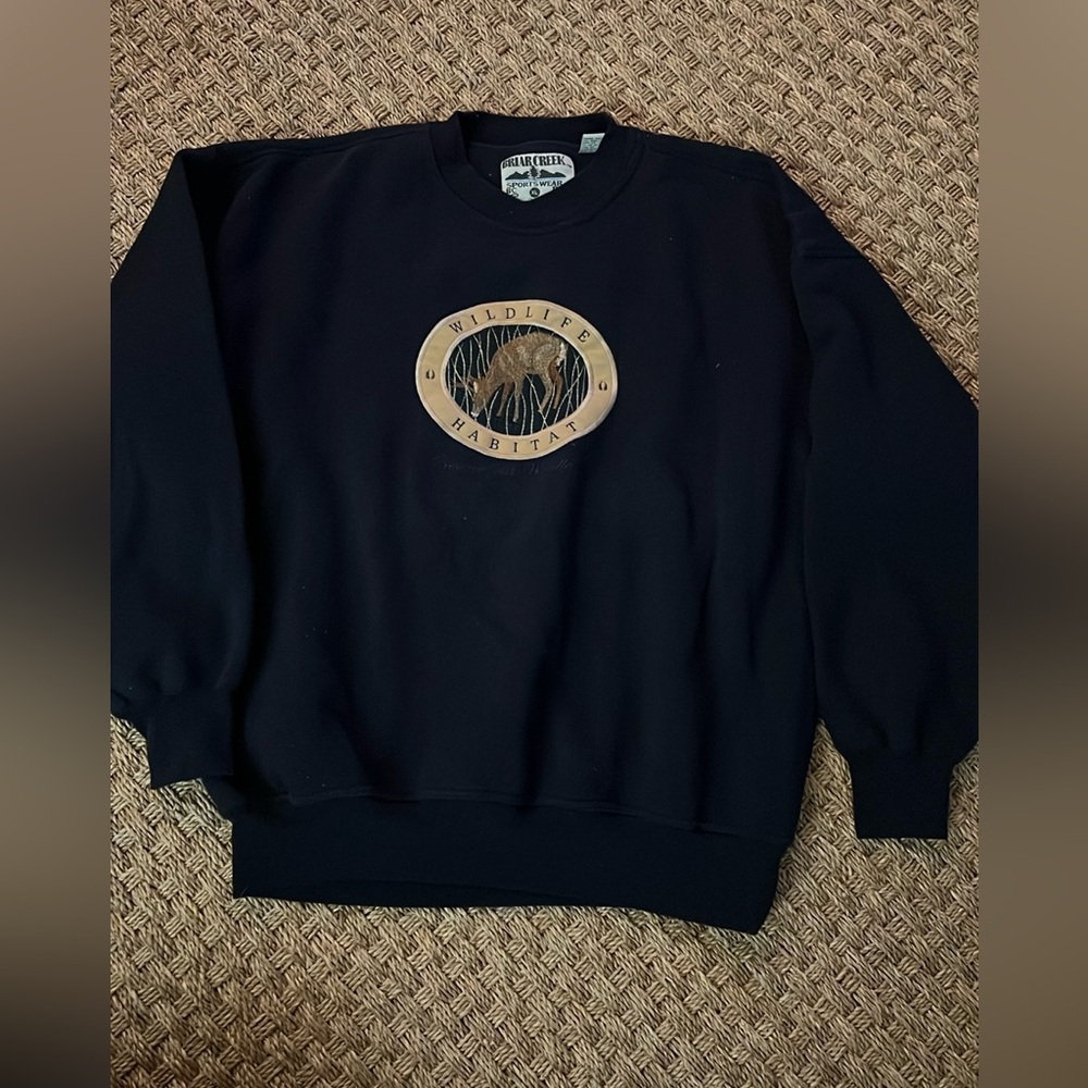 Briar Creek Vintage Nature Whitetail Deer Crewneck Sweatshirt